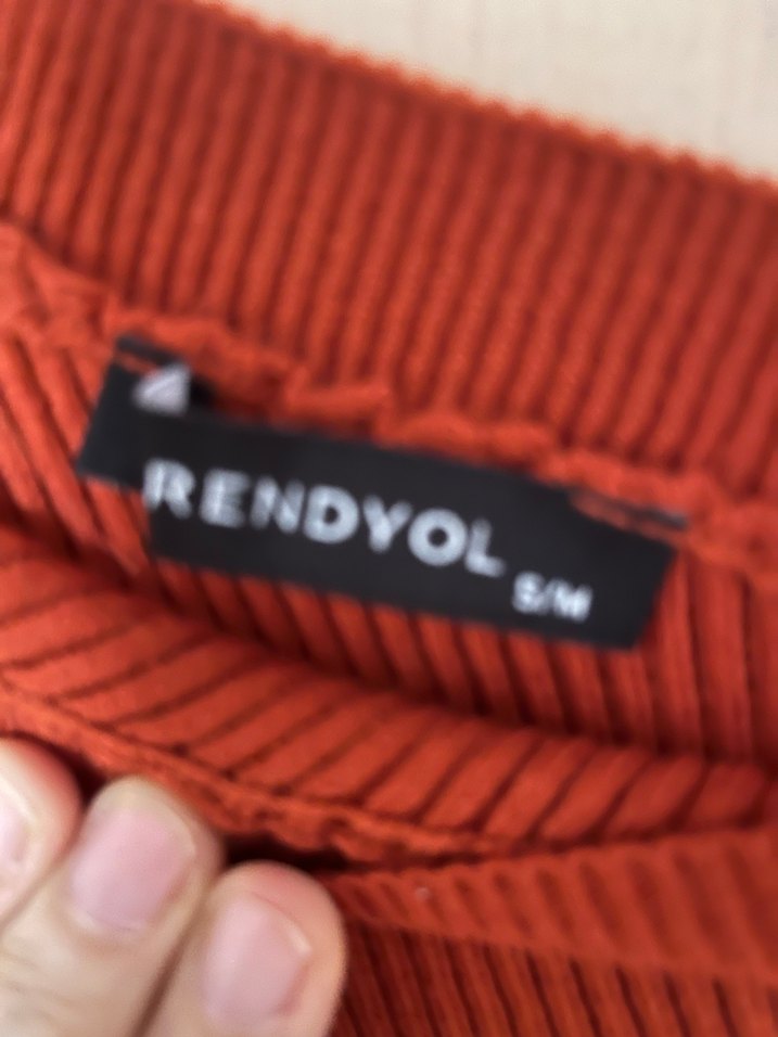 Kırmızı Triko Midi Kadın Elbise - Görsel 2