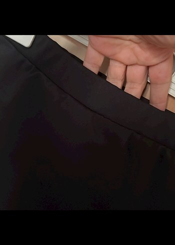 Siyah Mini Düz Kesim Dar Etek - Görsel 3