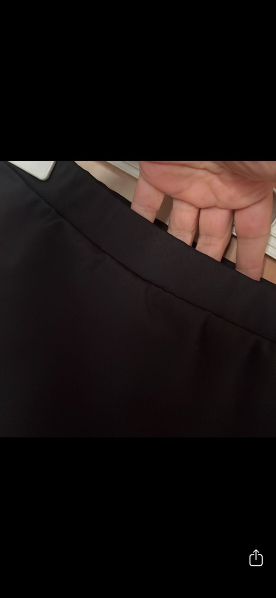 Siyah Mini Düz Kesim Dar Etek - Görsel 3