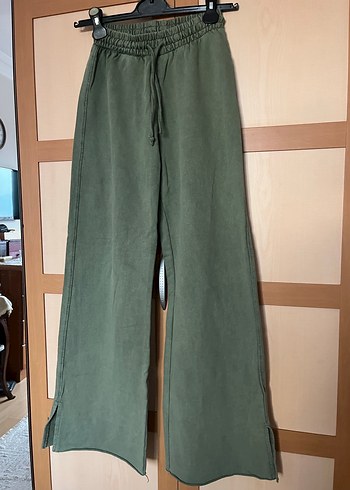 Kadın Haki sweat Salaş Kemerli Pantolon - Görsel 4