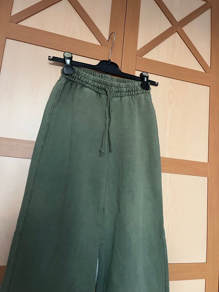 Kadın Haki sweat Salaş Kemerli Pantolon - Görsel 2