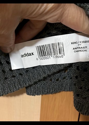 Gri Mini Örgü Kadın Kazak - Görsel 3