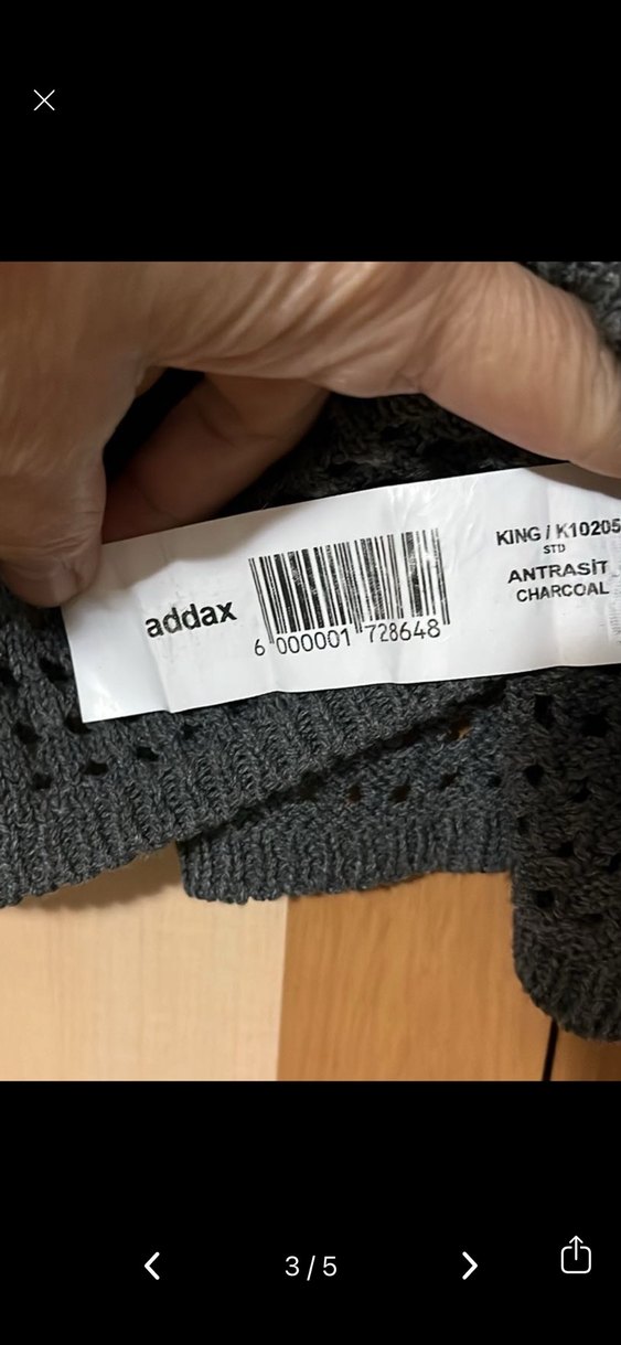 Gri Mini Örgü Kadın Kazak - Görsel 3