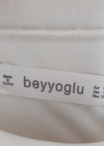 s Beden Beyaz Yüksek Yakalı Uzun Kollu Kadın Bluz