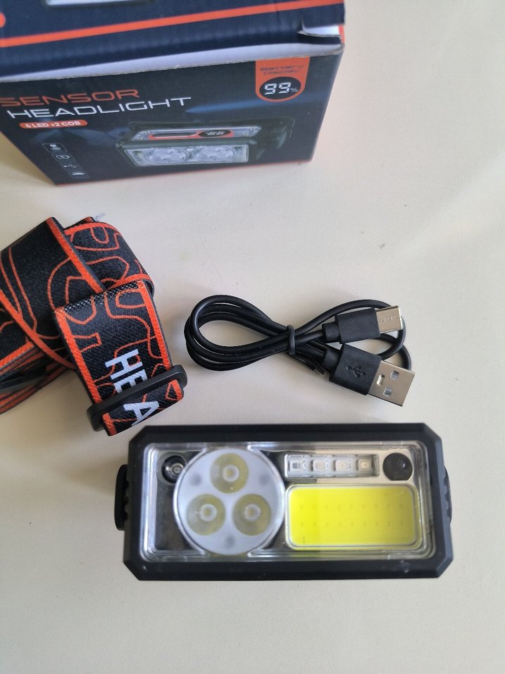 Sensörlü Siyah Renkli Kafa Lambası - Görsel 2