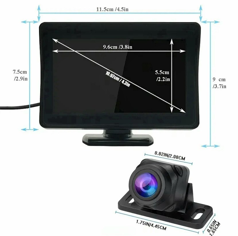 Multimedya Araç Kamerası ve Monitör Seti - Görsel 4
