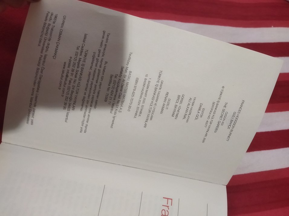 Gizli Bahçe - Frances Hodgson Burnett - Görsel 3