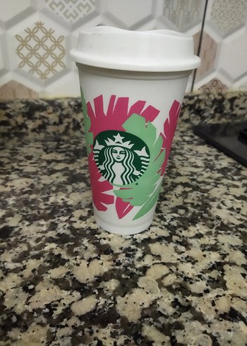 Starbucks Pastel Desenli Seyahat Kupası - Görsel 2