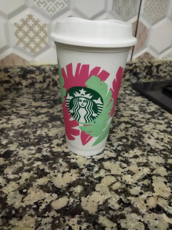 Starbucks Pastel Desenli Seyahat Kupası - Görsel 2
