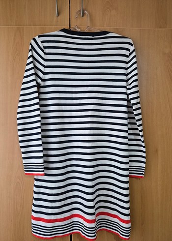 Çizgili Uzun Kollu Midi Triko Elbise - Görsel 5