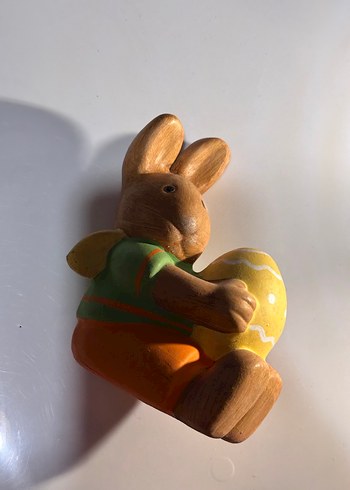 Beden Pastel Renkli Kahverengi Tavşan Biblo