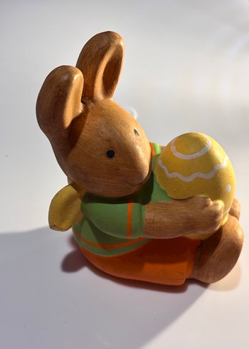Beden kahverengi Renk Pastel Renkli Kahverengi Tavşan Biblo