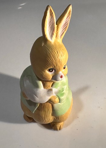 Pastel Sarı Tavşan Figürin