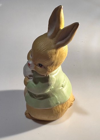 Beden sarı Renk Pastel Sarı Tavşan Figürin