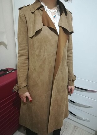 camel trençkot hiç kullanılmadı