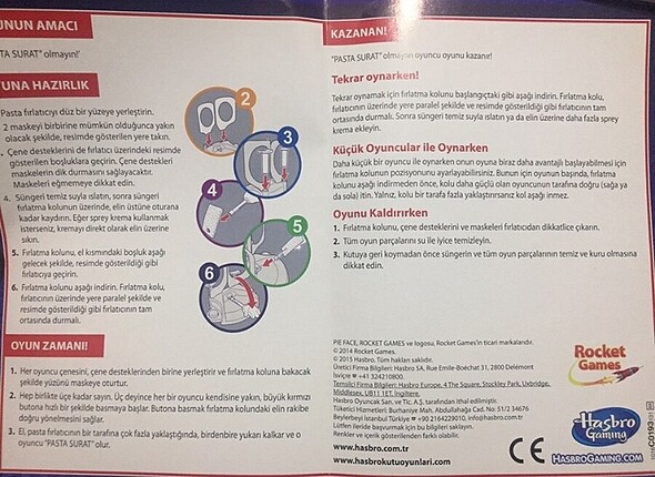 Beden Renk Pie Face Düello Oyunu