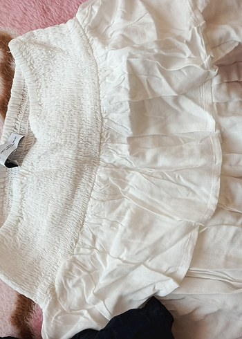 xs Beden turuncu Renk Fırfırlı Mini Denim Etek hiç giyilmedi yenidir bershka marka
