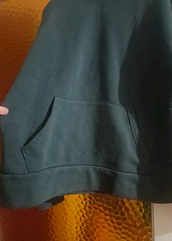 Gri Kadın Kapüşonlu Rahat Sweatshirt - Görsel 2