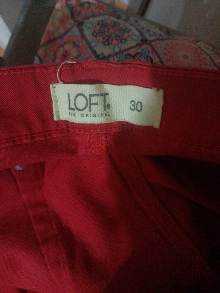 Kadın Kırmızı Bol Kesim Düğmeli Pantolon - Görsel 3