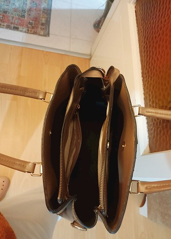 Bej Deri Kadın Çanta - Görsel 2