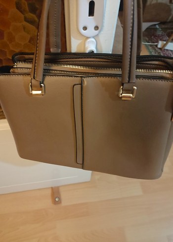 Bej Deri Kadın Çanta - Görsel 3