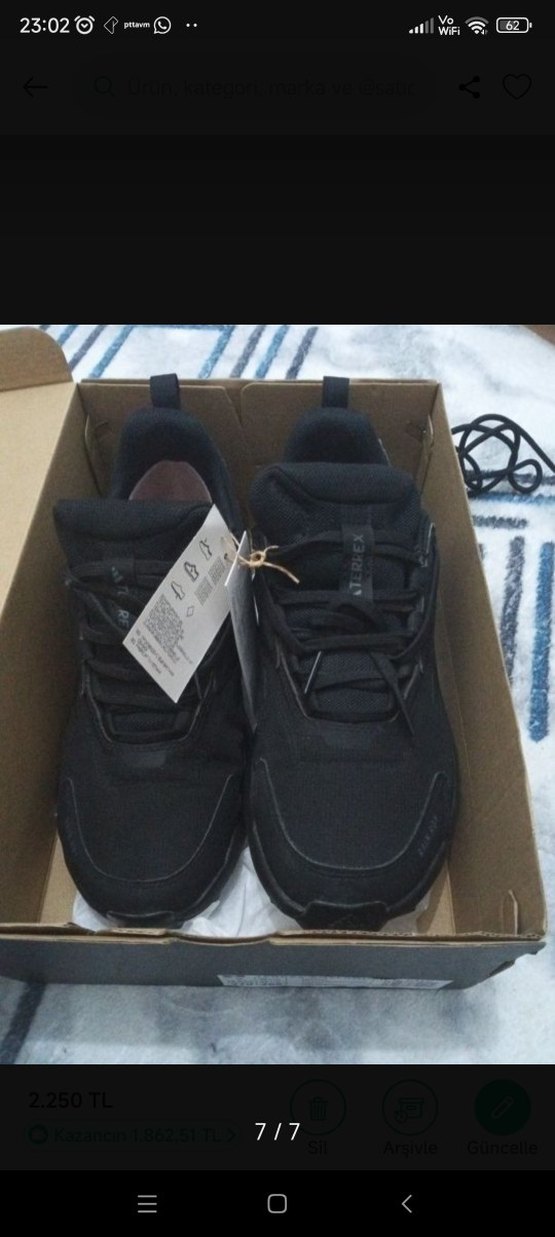 Adidas Erkek Siyah Spor Dış Mekan Ayakkabısı - Görsel 4