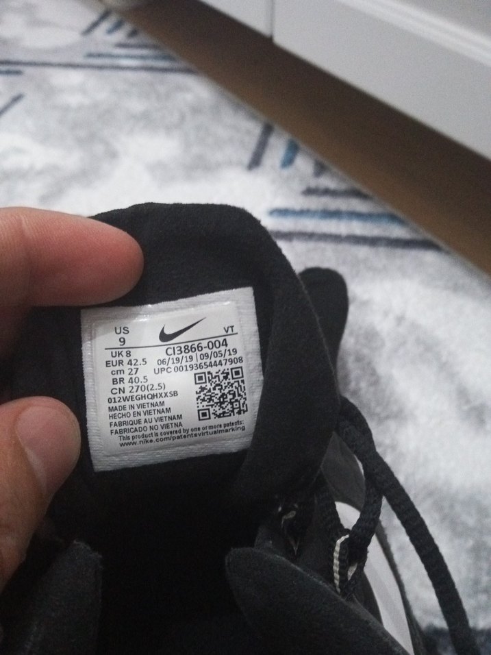 Nike Siyah Bağcıklı Stiletto Topuklu erkek Spor Ayakkabı - Görsel 2