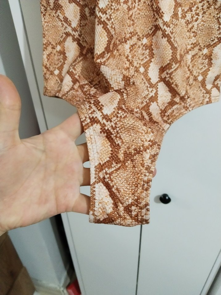 Yılan Desenli Bohem Kadın Mayo - Görsel 2