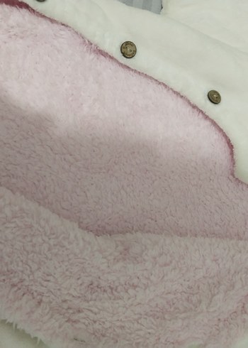 Beyaz Kürklü Bebek Kız Tulumu - Görsel 4