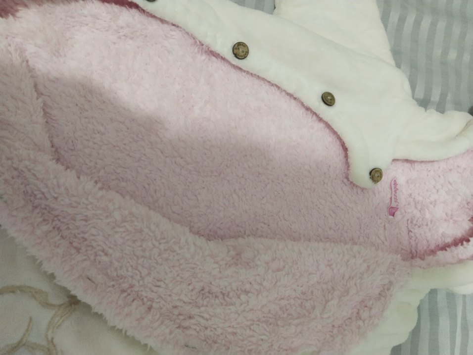 Beyaz Kürklü Bebek Kız Tulumu - Görsel 4