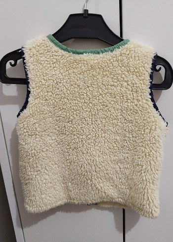 Çocuk Beyaz Kürklü Yelek - Görsel 3