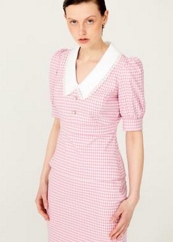 Pembe Mini V Yaka ikili takım - Görsel 2