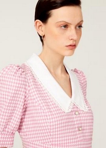 Pembe Mini V Yaka ikili takım - Görsel 3