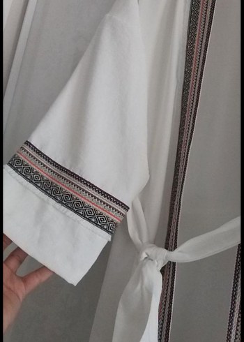 42 Beden Nakışlı Bohem Uzun Kadın Sabahlık veya kimono