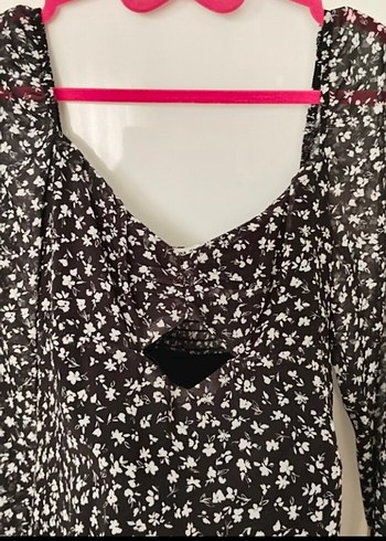 38 Beden Bershka şifon mini elbise