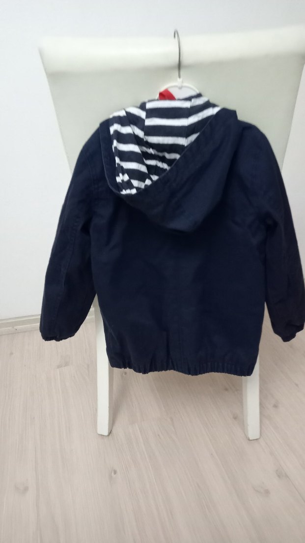 Lacivert Kapüşonlu Erkek Çocuk Ceket - Görsel 2