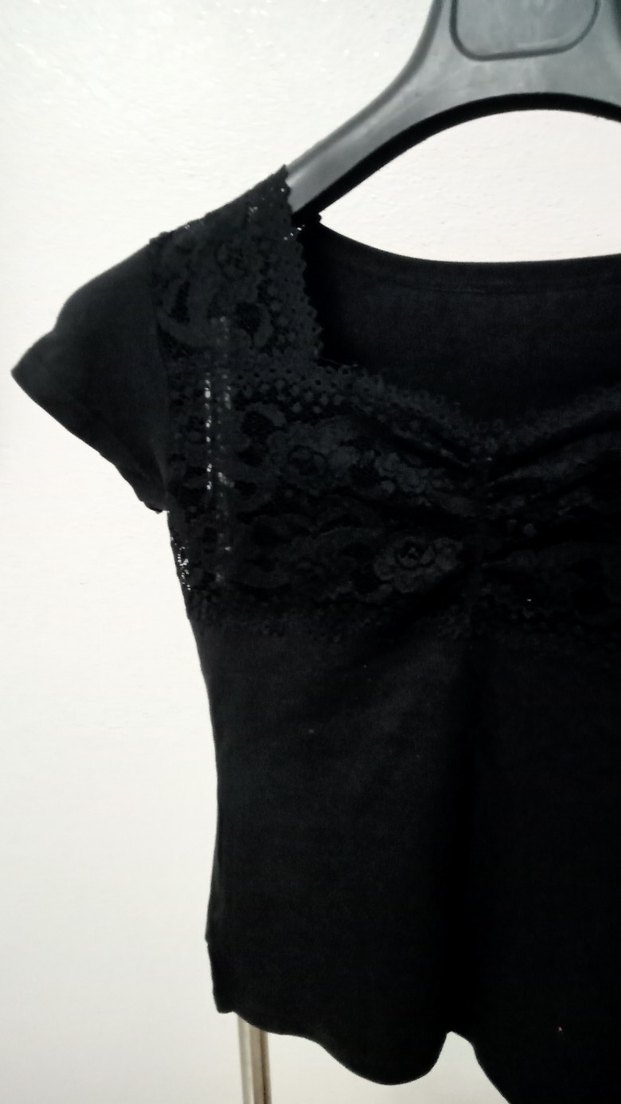 Kız Çocuk Siyah Kısa Kollu Tişört - Görsel 3