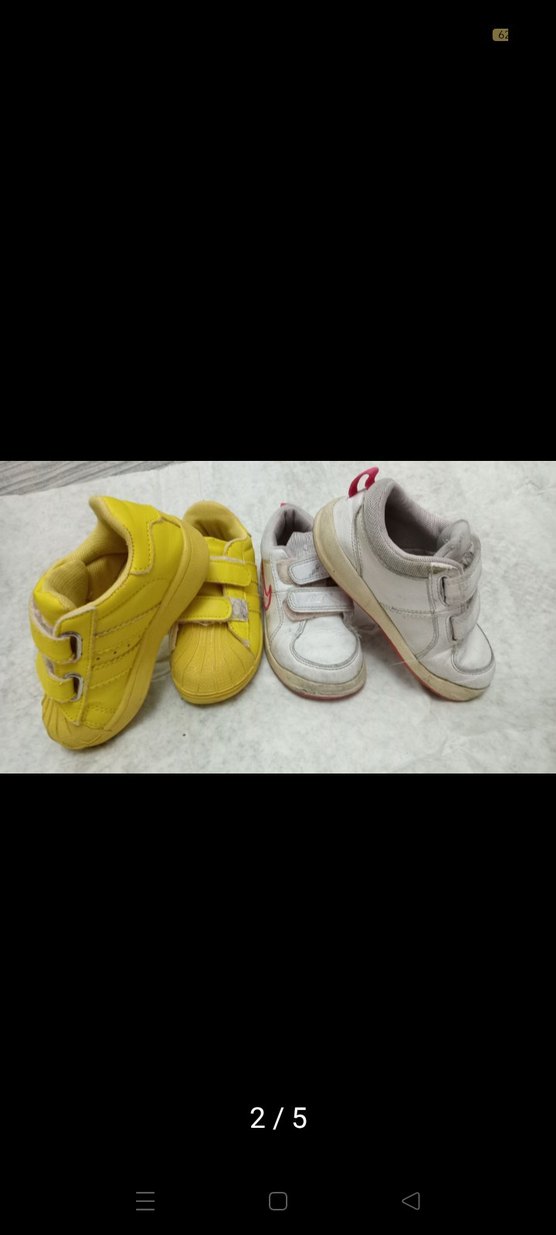 Kız Çocuk Sarı Cırt Cırtlı Spor Ayakkabı - Görsel 2