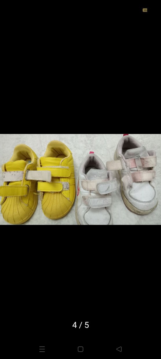 Kız Çocuk Sarı Cırt Cırtlı Spor Ayakkabı - Görsel 3