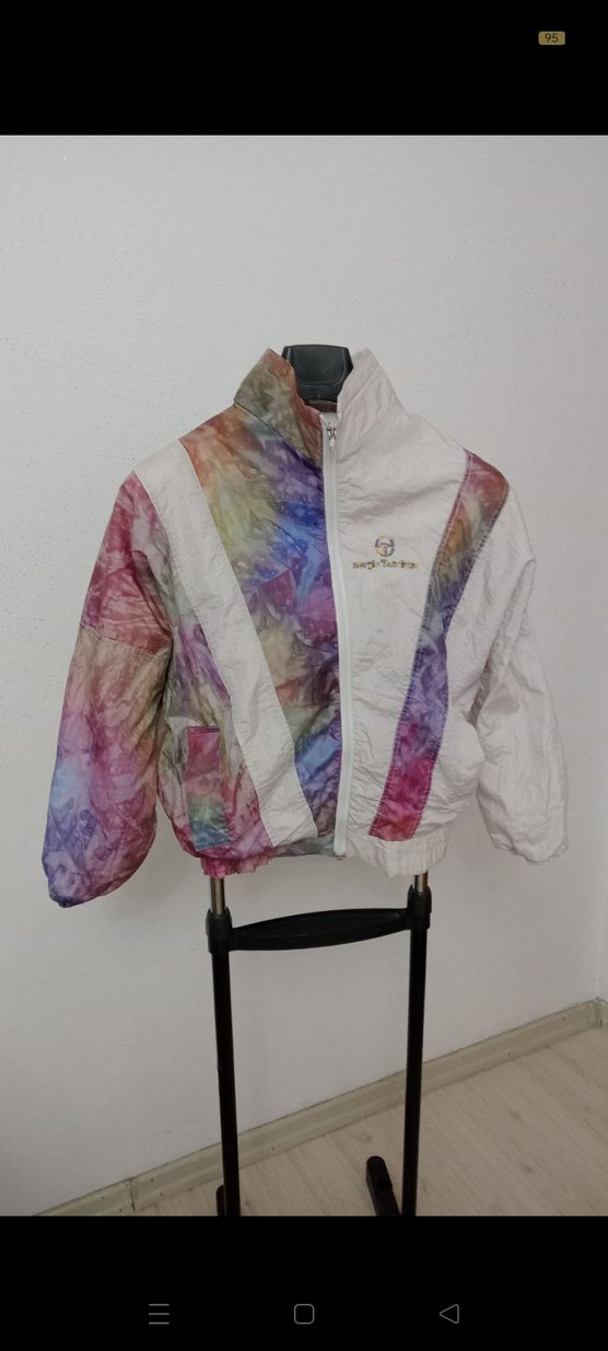 90 lar Renkli Bağlama Desenli Ceket - Görsel 2