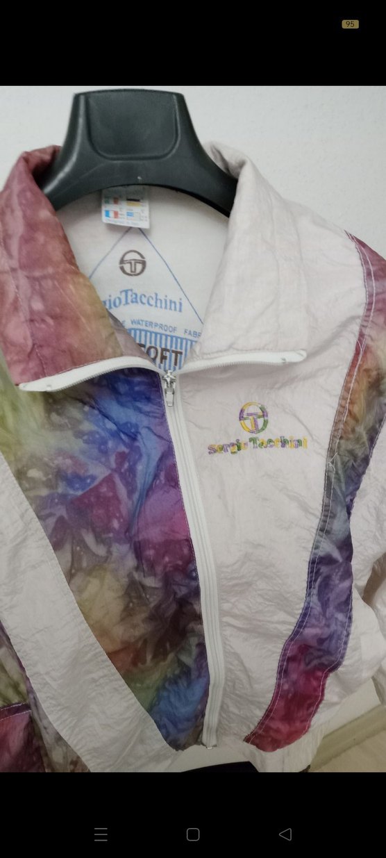 90 lar Renkli Bağlama Desenli Ceket - Görsel 3