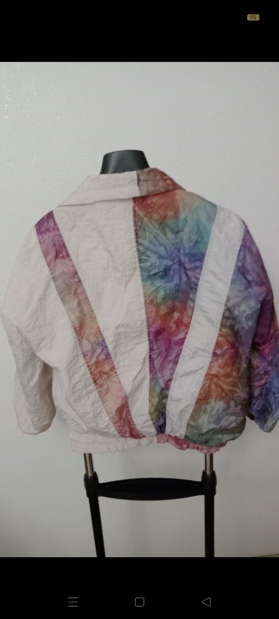 90 lar Renkli Bağlama Desenli Ceket - Görsel 5