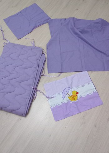 Mor Nakışlı Çocuk Uyku Seti - Görsel 3