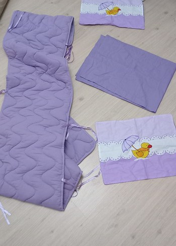 Mor Nakışlı Çocuk Uyku Seti - Görsel 2