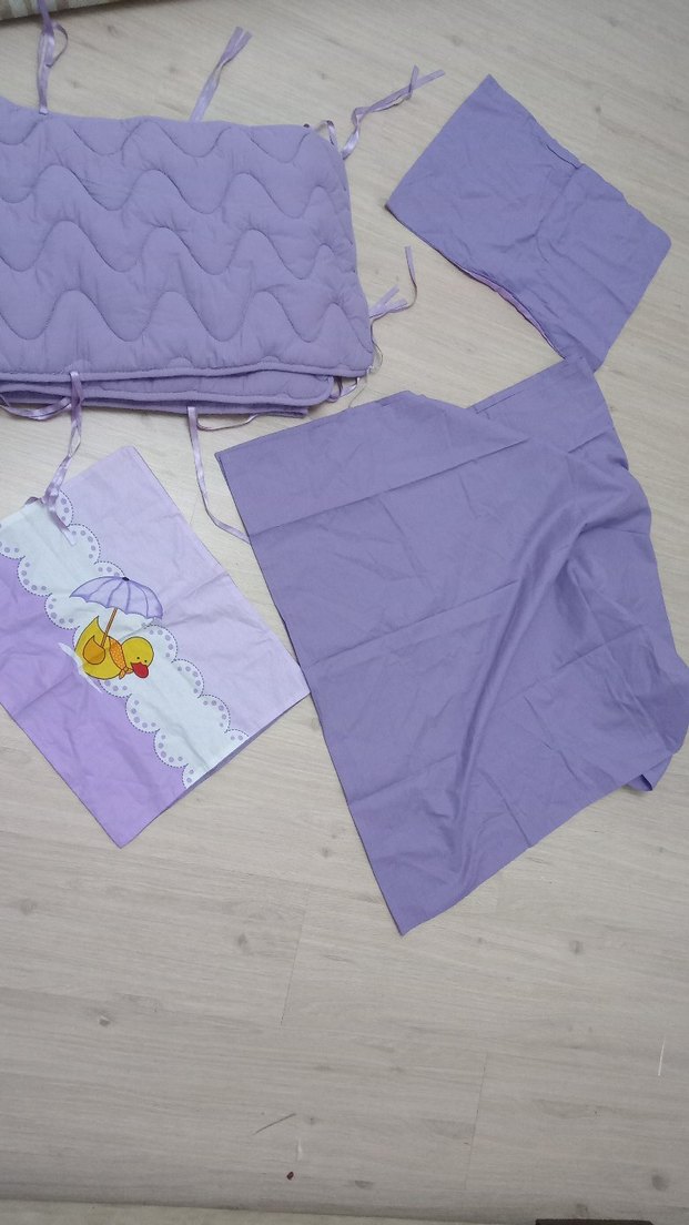 Mor Nakışlı Çocuk Uyku Seti - Görsel 4