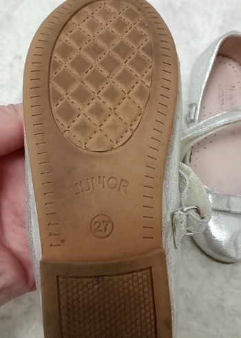 Kızlar için Gri Tokalı Babet - Görsel 5