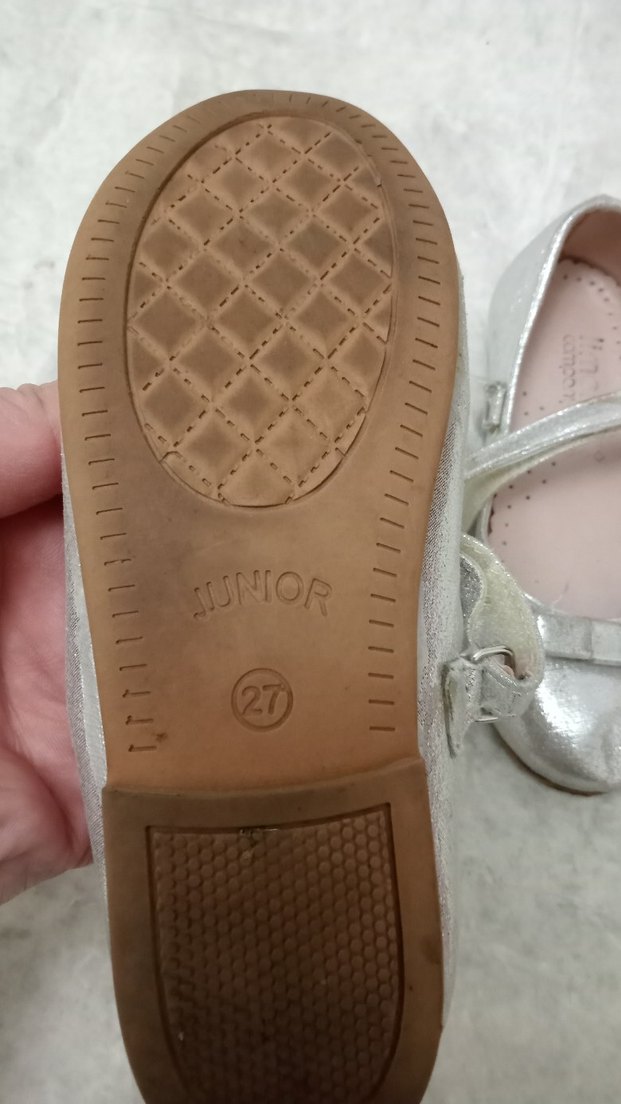 Kızlar için Gri Tokalı Babet - Görsel 5