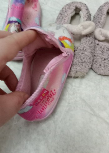 Kız Çocuk Pembe Unicorn Desenli Sıcak Panduf - Görsel 6