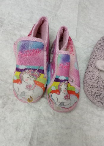 Kız Çocuk Pembe Unicorn Desenli Sıcak Panduf - Görsel 2