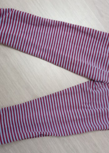 Kız Çocuk Çizgili Tayt pijama - Görsel 5